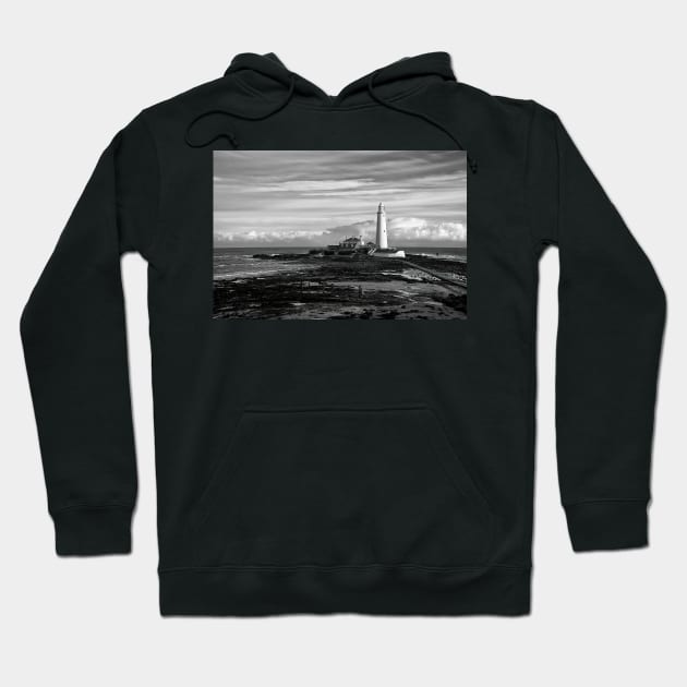 St Mary's Island in monochrome Hoodie by Violaman